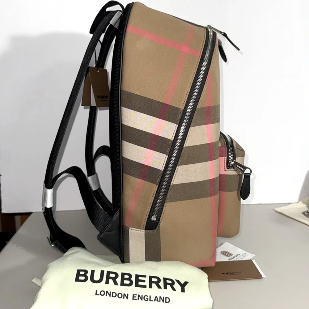 NEW $1350 BURBERRY NEW NOVA CHECK BACKPACK FULL SIZE CLASSIC LARGE